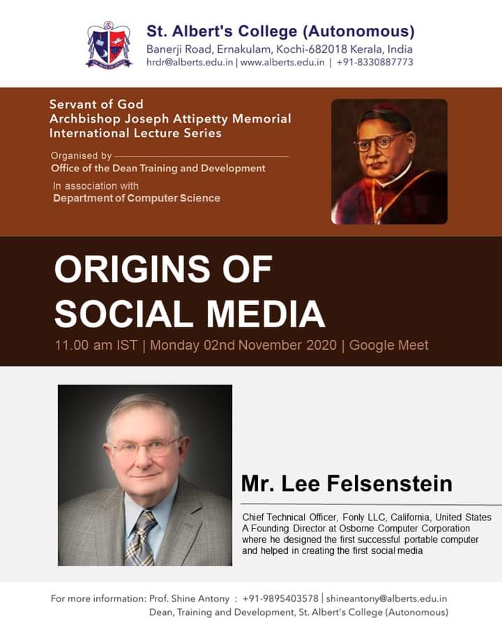 *Servant of God Archbishop Joseph Attipetty Memorial International Lecture Series* on *Origins of Social Media*