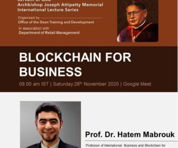 *Servant of God Archbishop Joseph Attipetty Memorial International Lecture Series*on *Blockchain for Business*