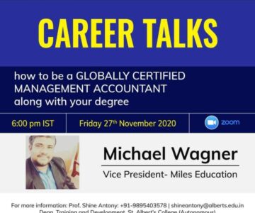 webinar – Career Talk on *How to be a GLOBALLY CERTIFIED MANAGEMENT ACCOUNTANT along with your degree.*