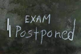 Exam on 16th of July postponed.