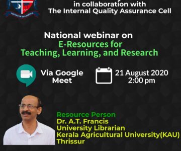 Webinar – E-Resources for Teaching, Learning, and Research