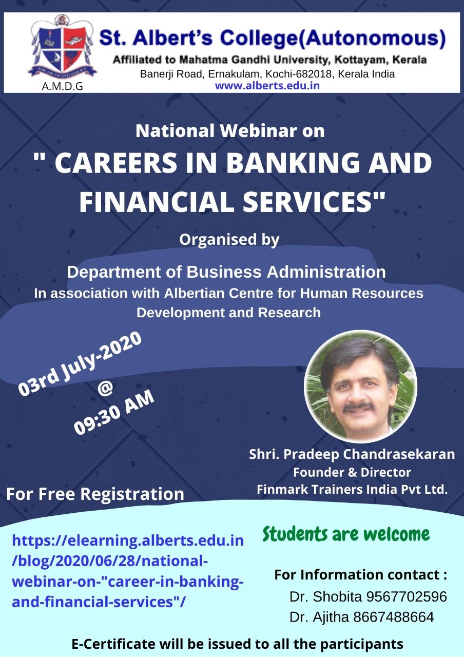 Webinar on Careers in Banking and Financial Services