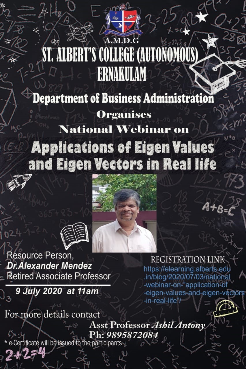 Webinar on Applicaitons of Eigen Values and Eigen Vectors in Real Life