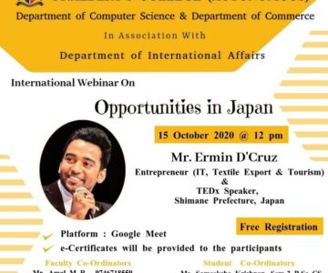 CS – International Webinar on Opportunities in Japan.