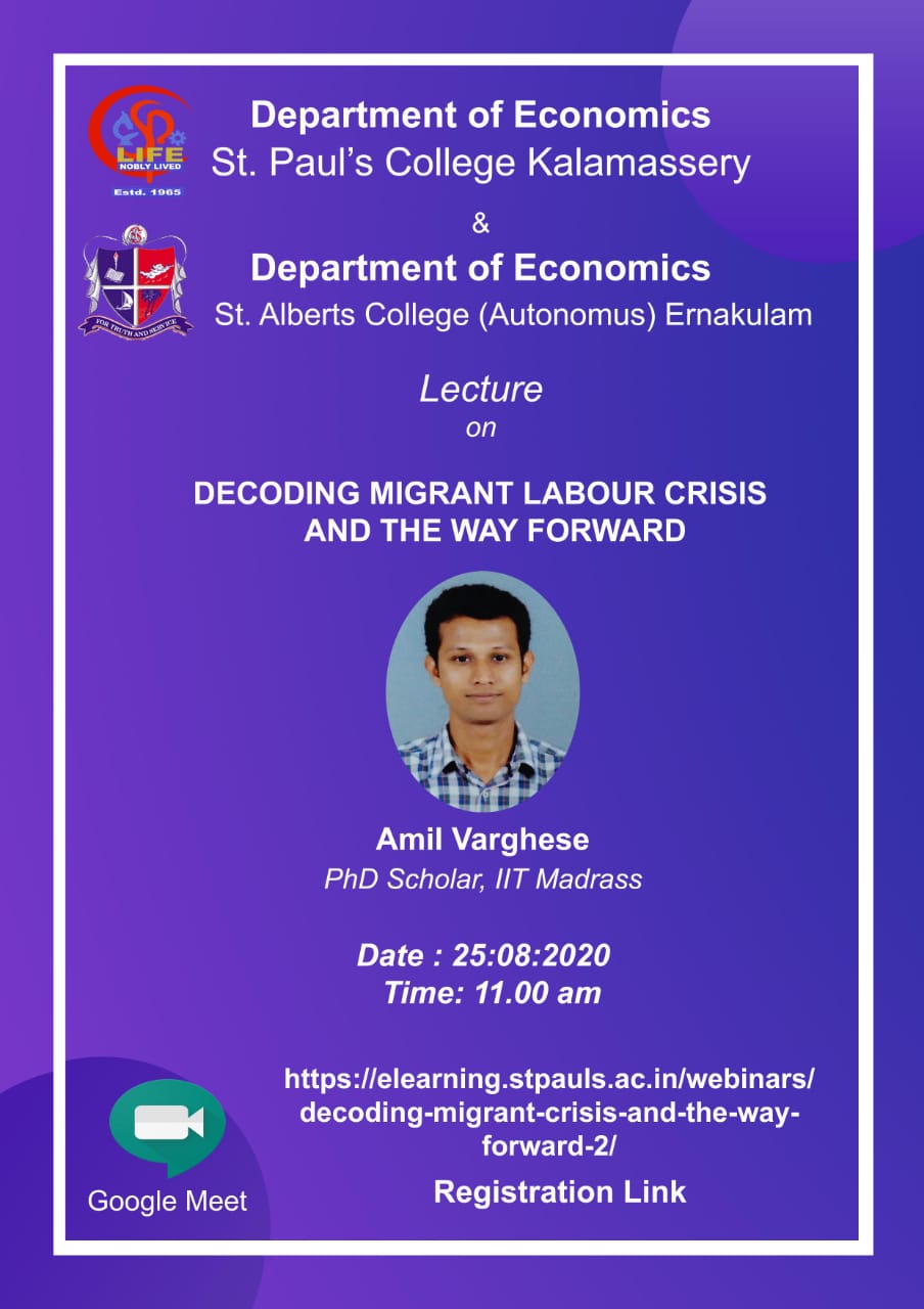 Webinar on ‘Decoding Migrant Labour Crisis and the Way Forward