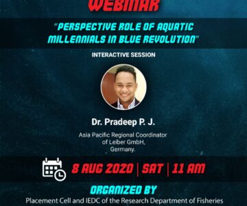 International Webinar on Aquatic Millanials and Perspective Role in Blue Revolution