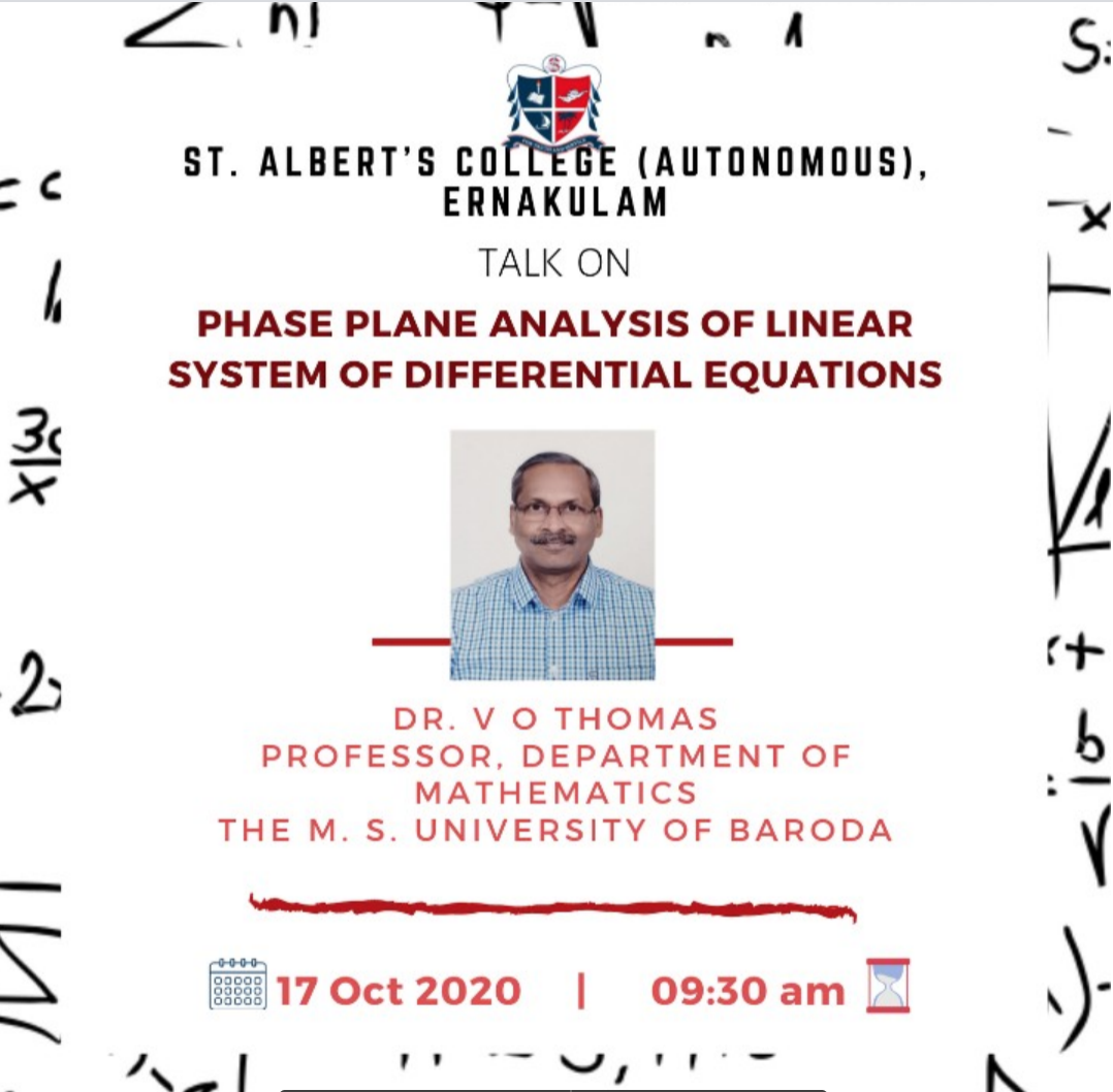 Talk – Phase Plane Analysis of Linear System of Differential Equations