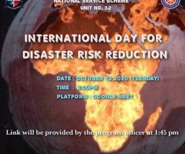 NSS – International Day for Disaster Risk Reduction.