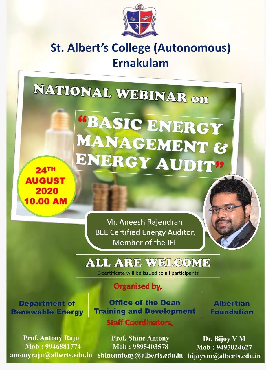 National Webinar on Basic Energy Management & Energy Audit