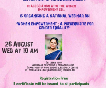 Renewable – National Webinar on Women Empowerment