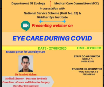 Webinar on Eyecare During Covid