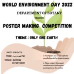 World Environment Day 2022 -Poster Making Competition- “Only One Earth”