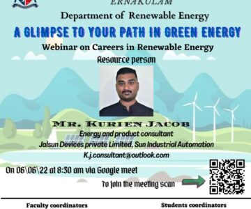 World Environment Day 2022 – Webinar- “A Glimpse to Your Path in Green Energy”