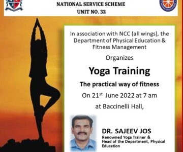 International Yoga Day 2022 – Department of Physical Education and Fitness Management