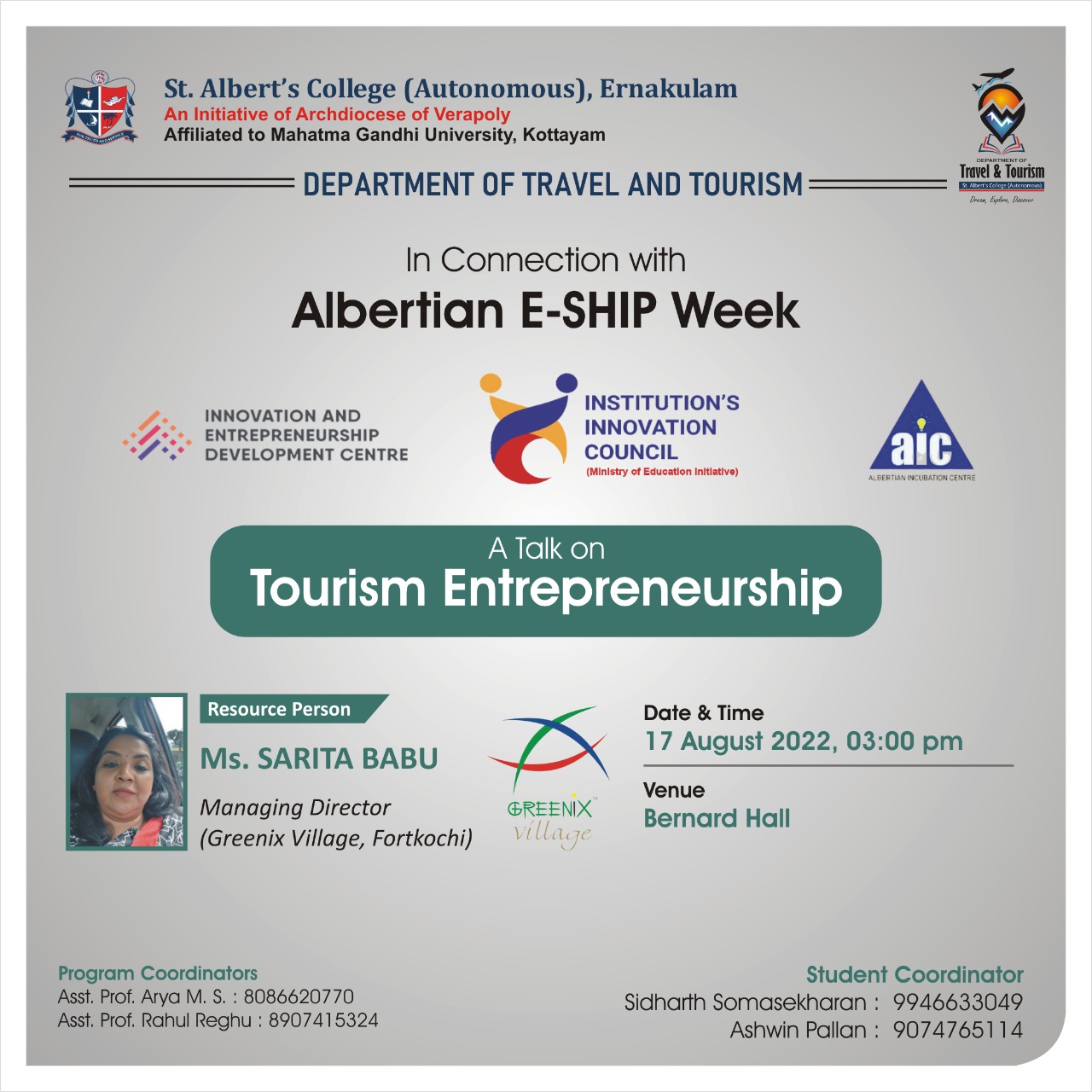 A Talk on Tourism Entrepreneurship
