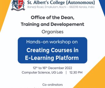 Workshop on creating courses in E-learning portal