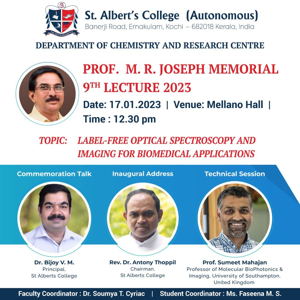 Prof. M R Joseph Memorial 9th Lecture 2023