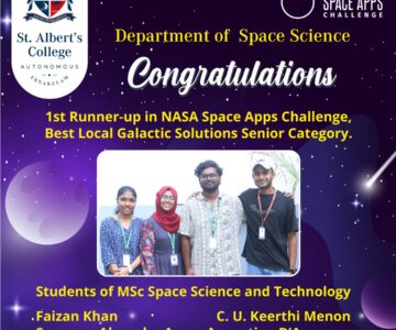 Congratulations Department of Space Science