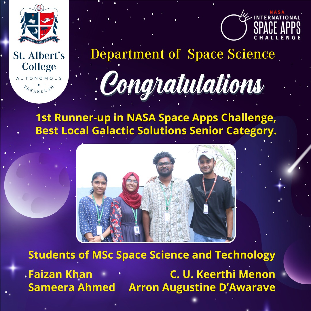 Congratulations Department of Space Science