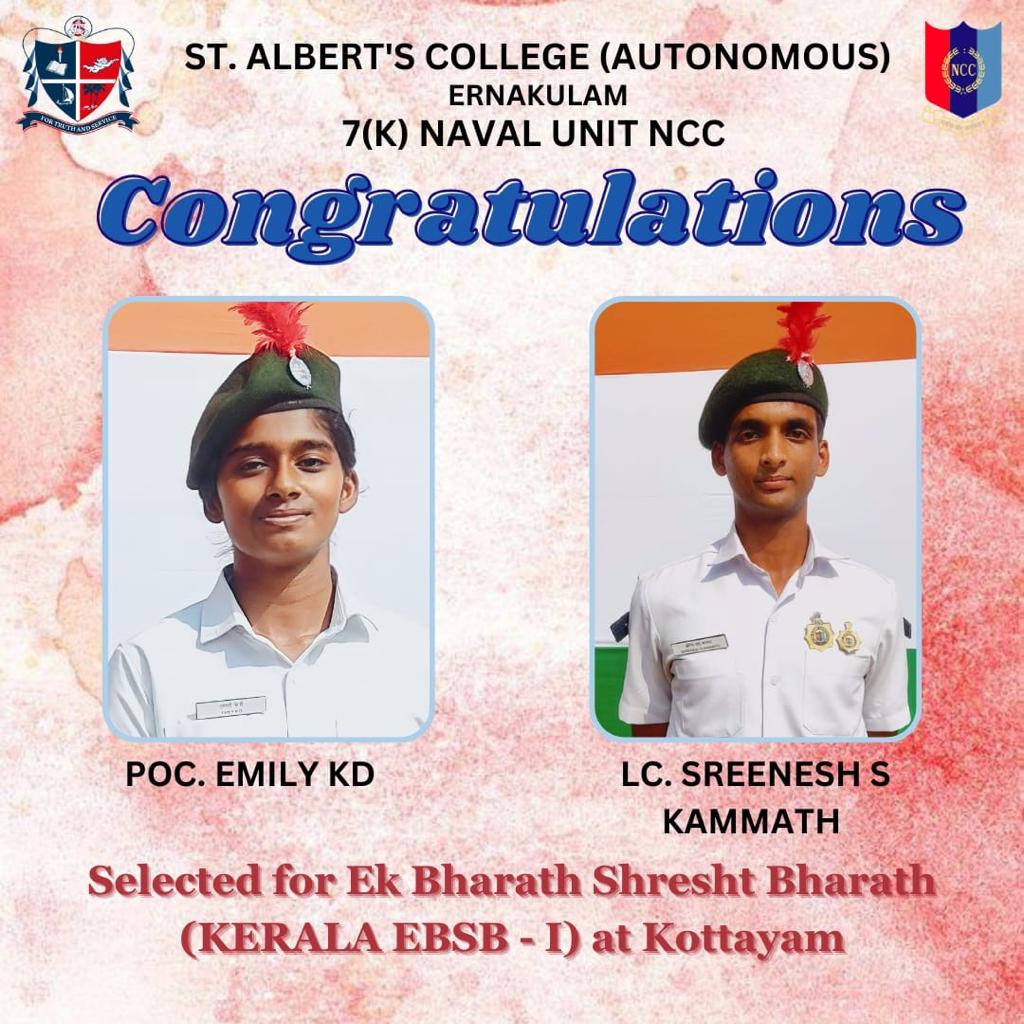 Congratulations POC. Emily K D, LC. Sreenesh S Kammath