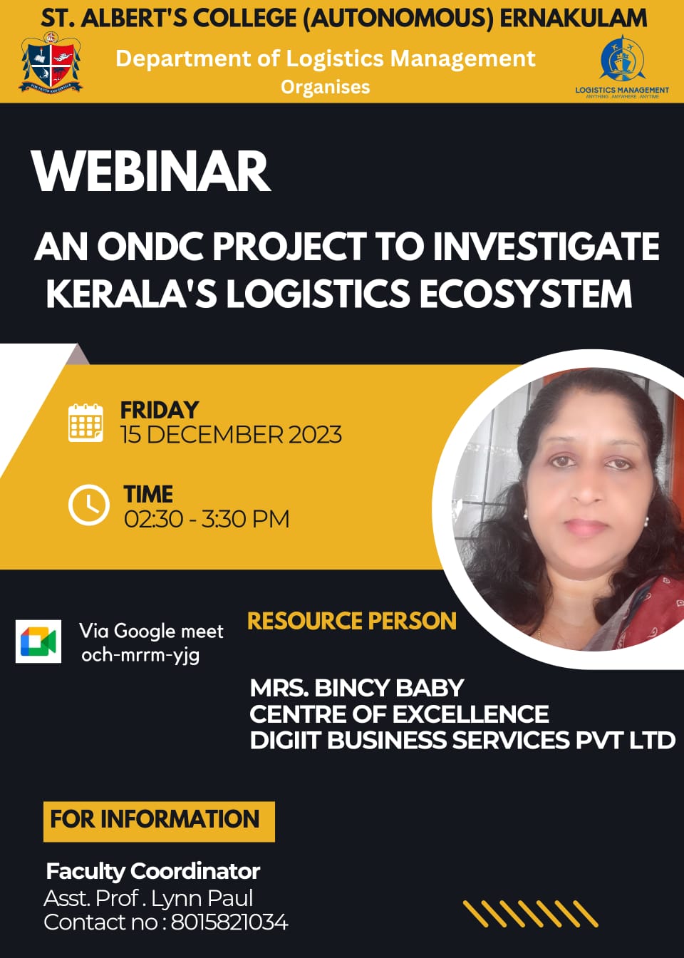 WEBINAR- AN ONDC PROJECT TO INVESTIGATE KERALA’S LOGISTICS ECOSYSYEM