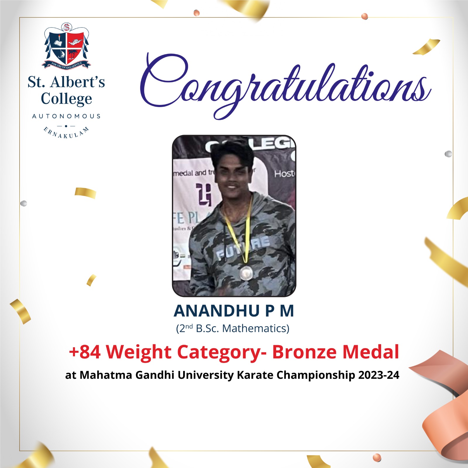 Congratulations ANANDHU P M