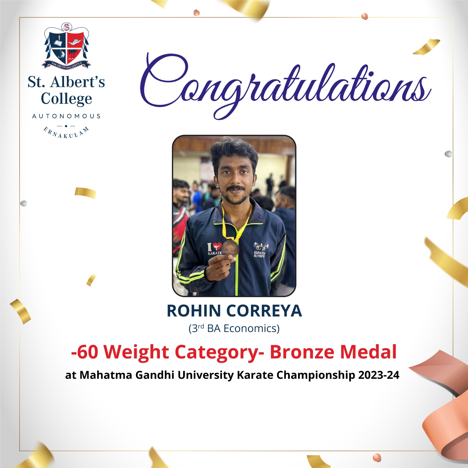 Congratulations ROHIN CORREYA