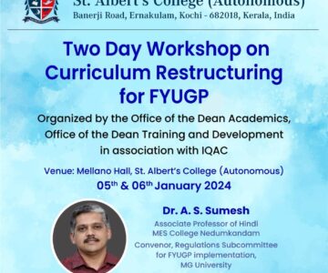 Two Day Workshop on Curriculum Restructuring for FYUGP