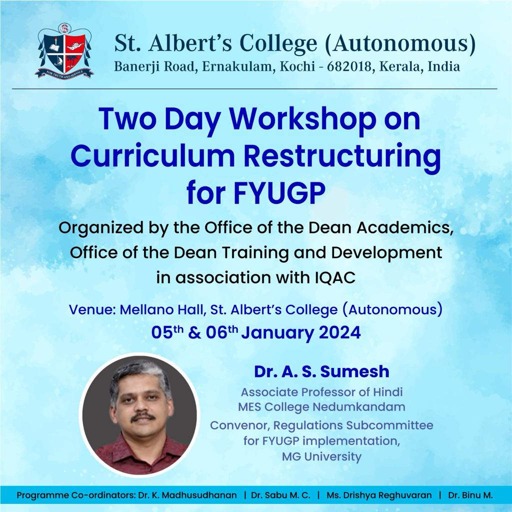 Two Day Workshop on Curriculum Restructuring for FYUGP