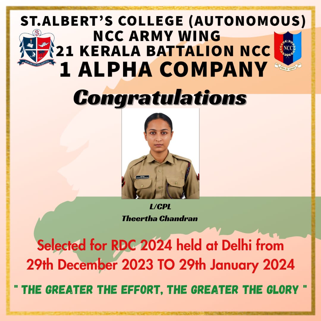 Congratulations L/CPL Theertha Chandran