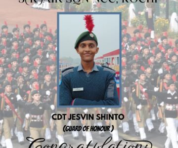 Congratulations CDT JESVIN SHINTO