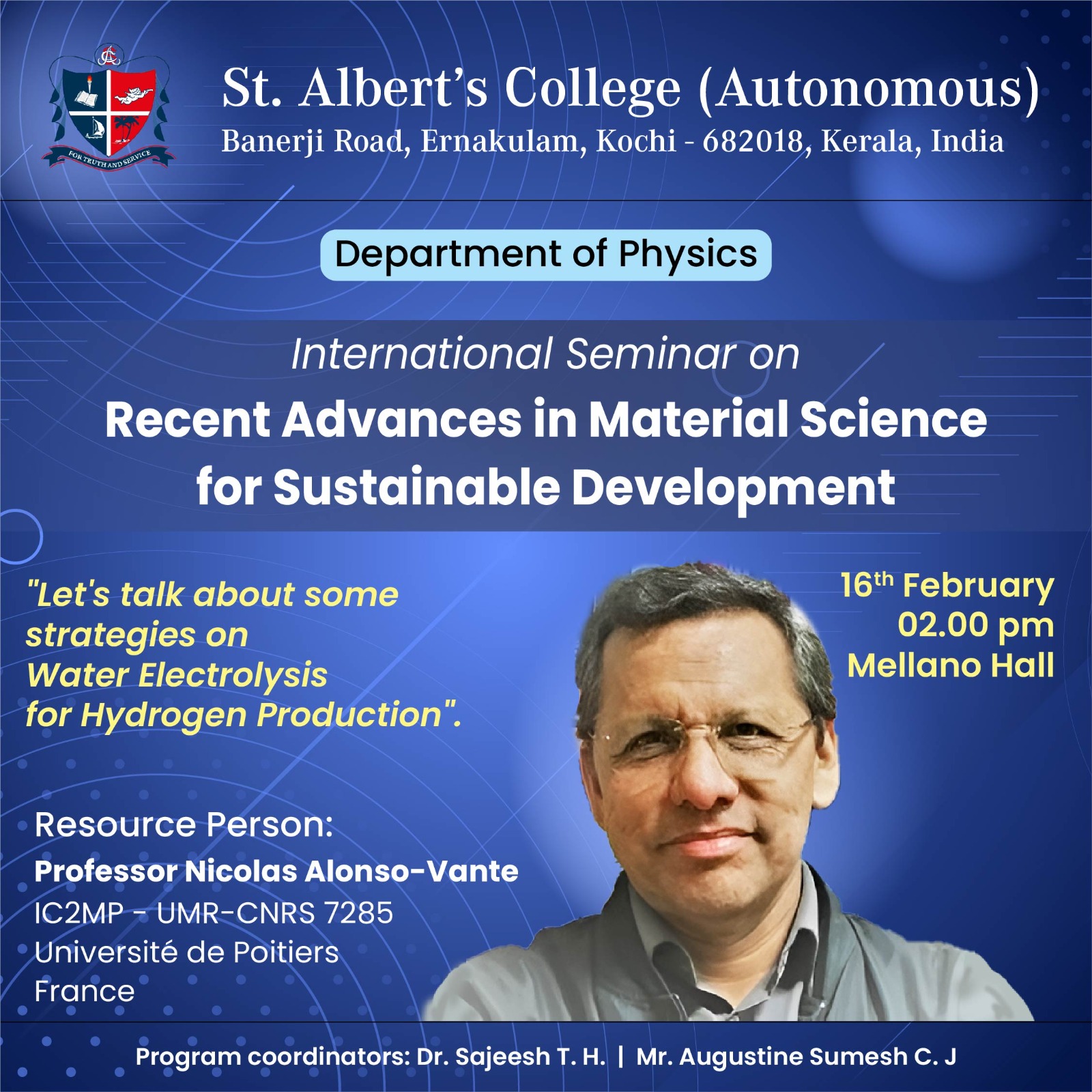 Recent Advances in Material Science for Sustainable Development.