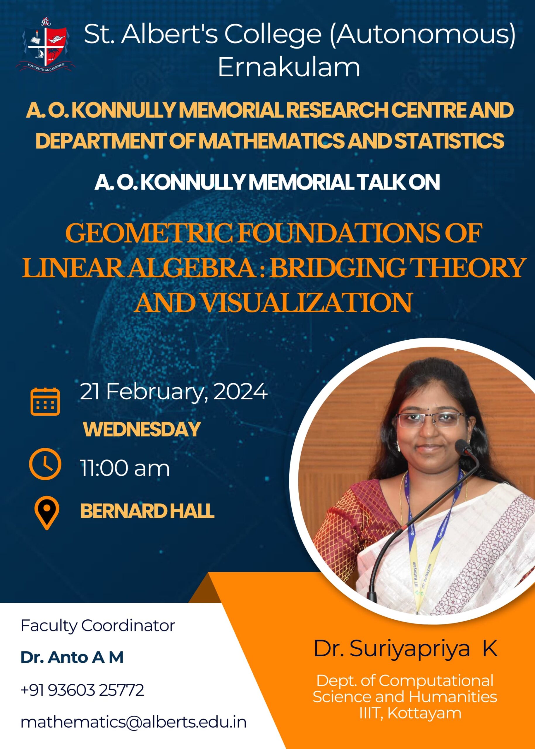 GEOMETRIC FOUNDATIONS OF LINEARALGEBRA : BRIDGING THEORY AND VISUALIZATION