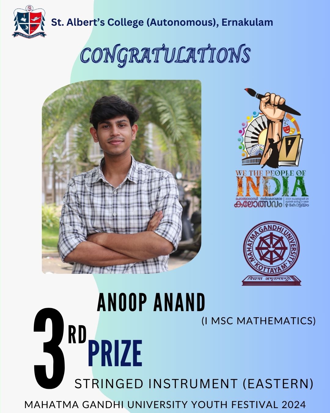 Congratulations Anoop Anand