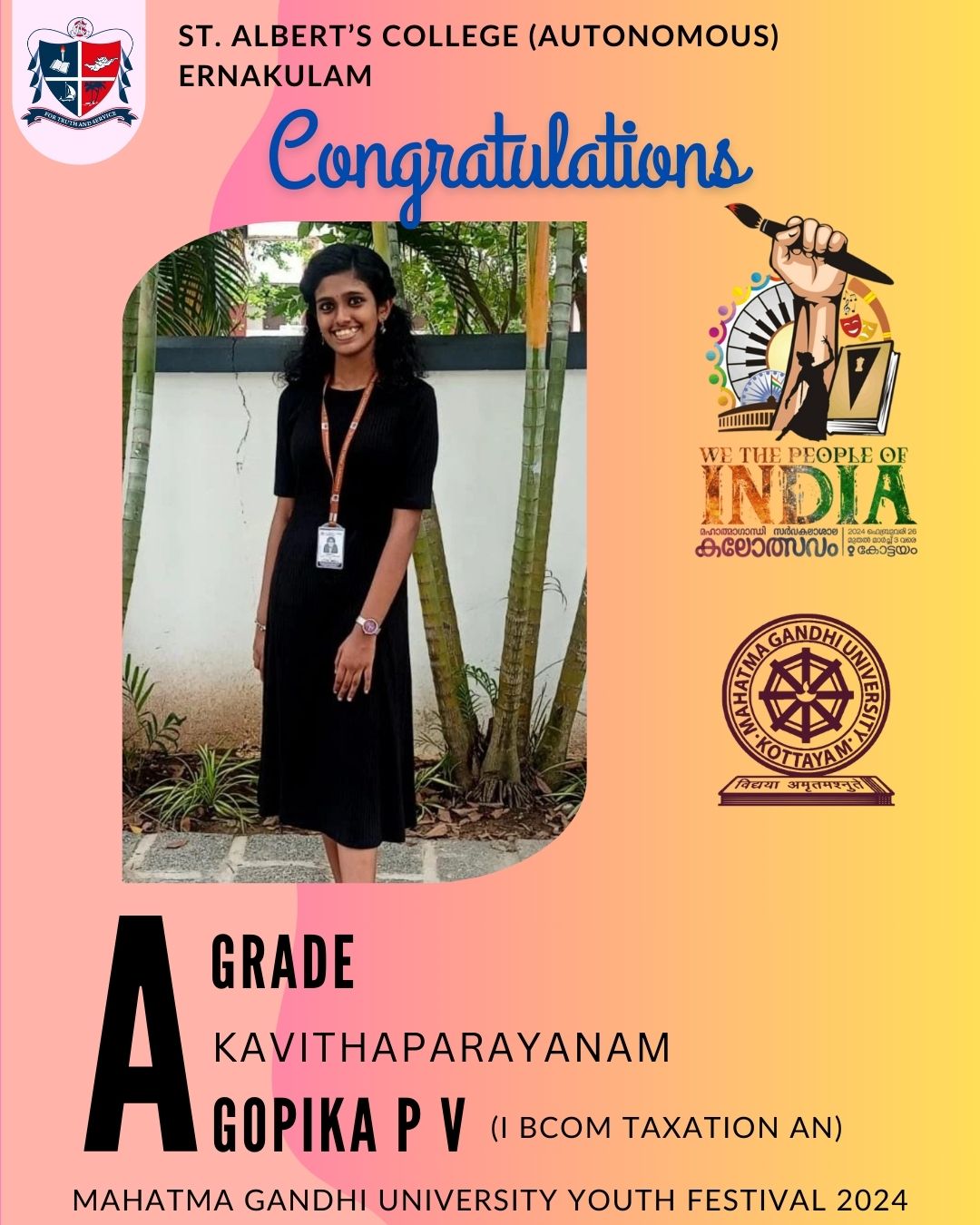 Congratulations Gopika P V