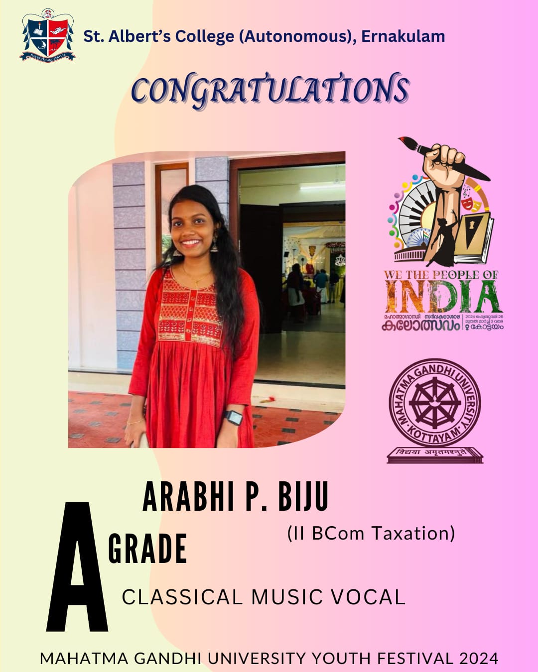 Congratulations Arabhi P. Biju