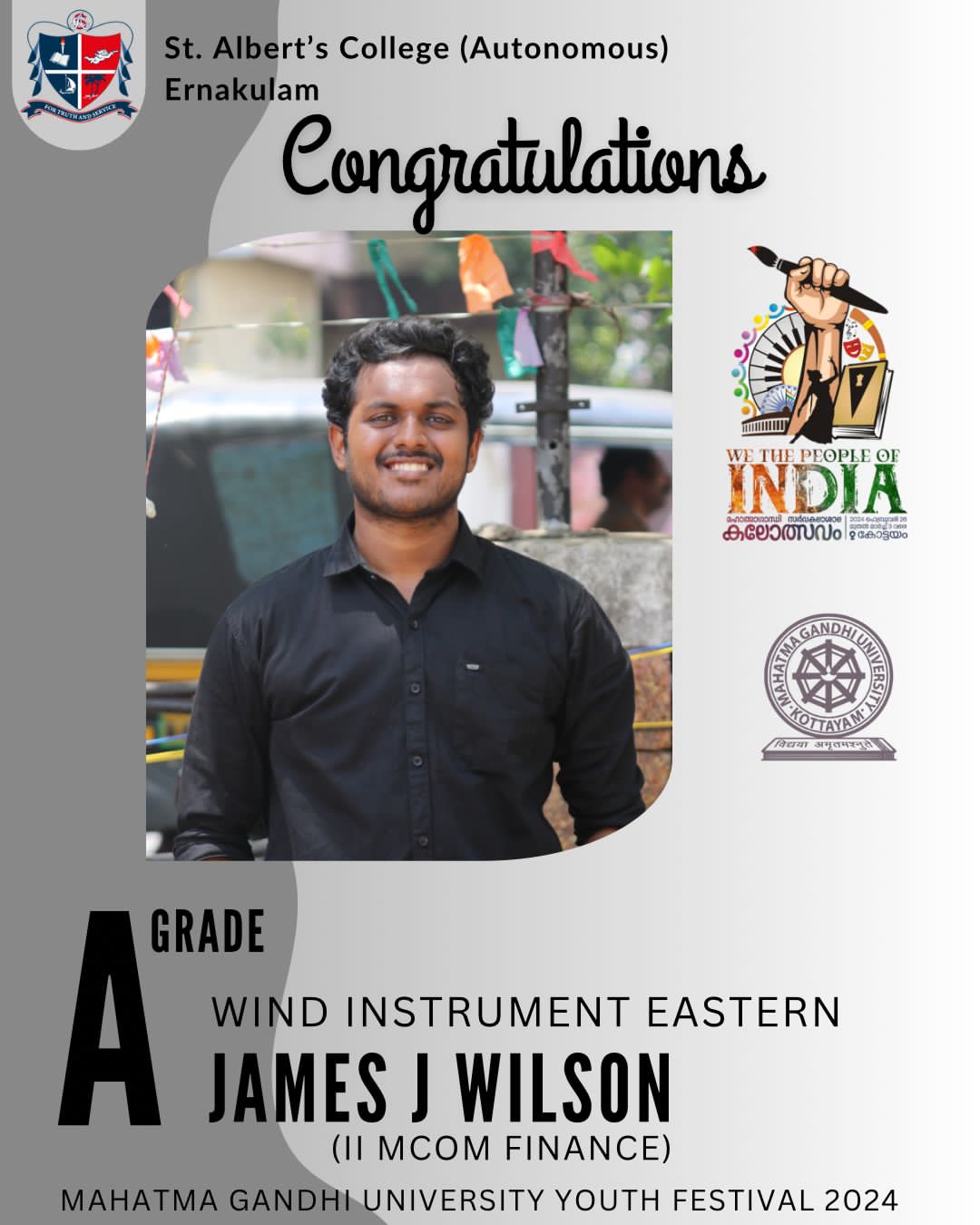 Congratulations James J Wilson