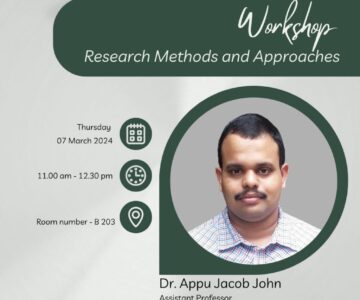 Workshop Research Methods and Approaches